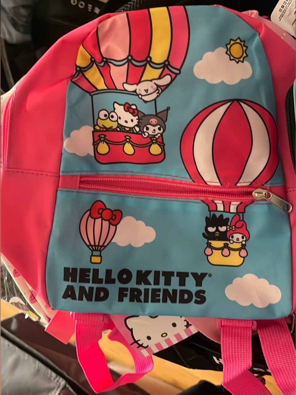 Hello Kitty and Friends Pink & Blue Hot Air Balloon Mini Backpack NEW NWT